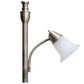 All The Rages Lalia Home Antique Brass Torchiere Floor Lamp With Reading Light & Marble Glass Shades