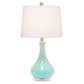 All The Rages Lalia Home Aqua Droplet Table Lamp With Fabric Shade
