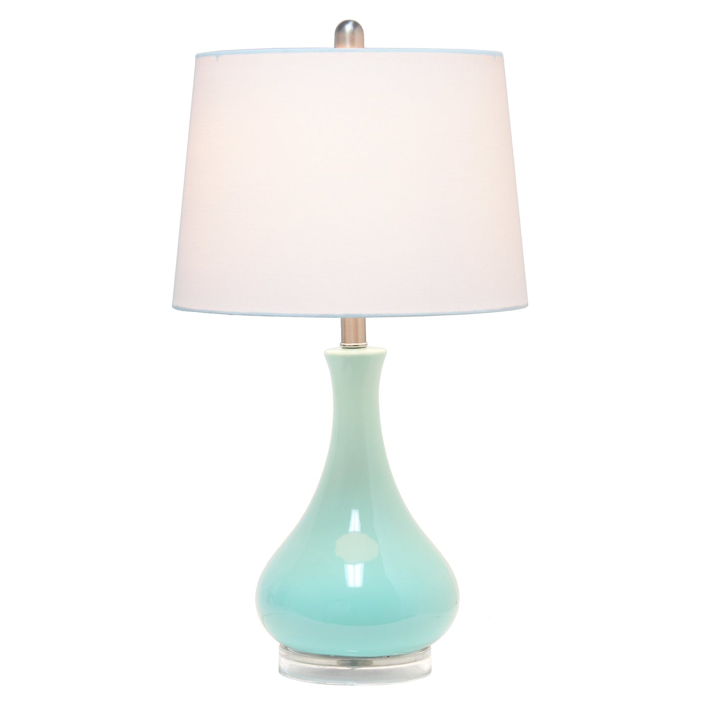 All The Rages Lalia Home Aqua Droplet Table Lamp With Fabric Shade