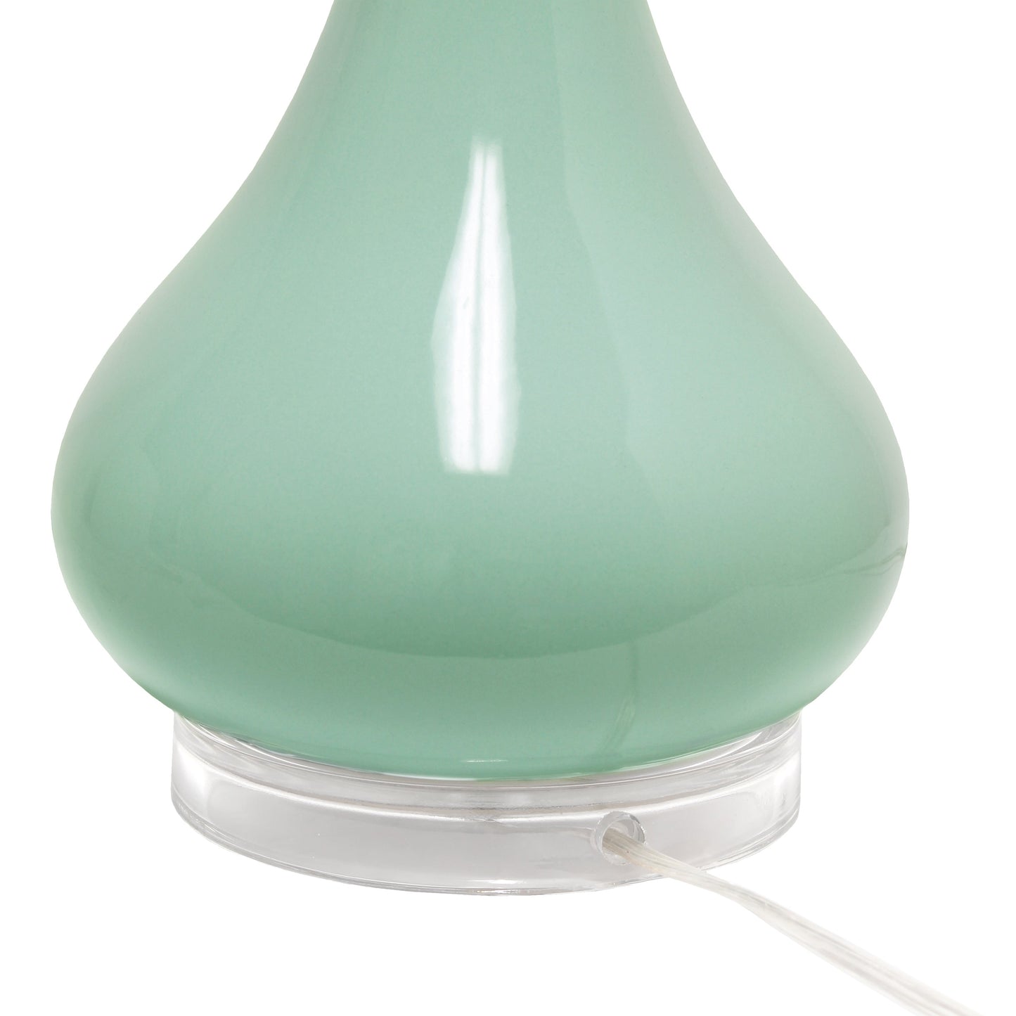 All The Rages Lalia Home Aqua Droplet Table Lamp With Fabric Shade