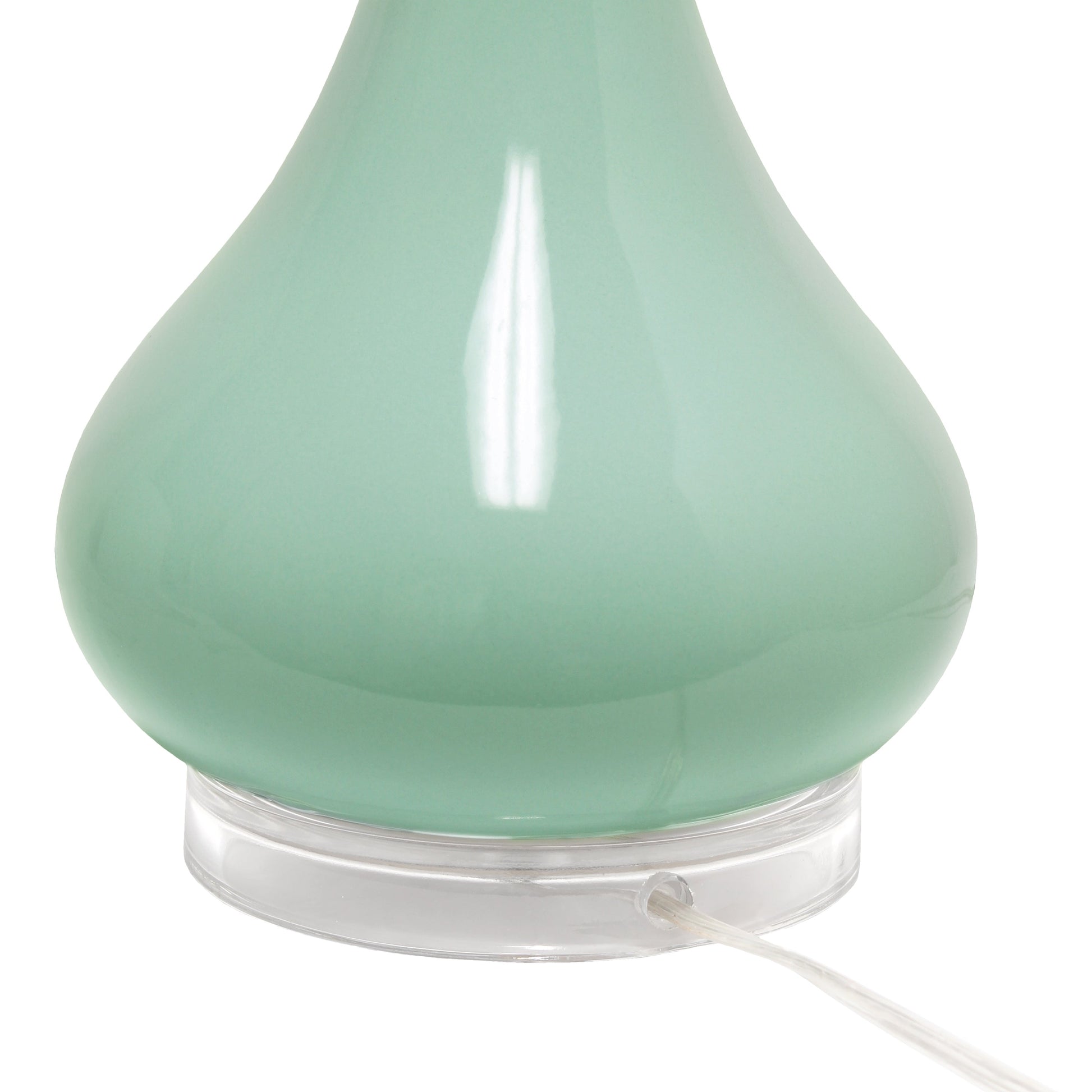 All The Rages Lalia Home Aqua Droplet Table Lamp With Fabric Shade