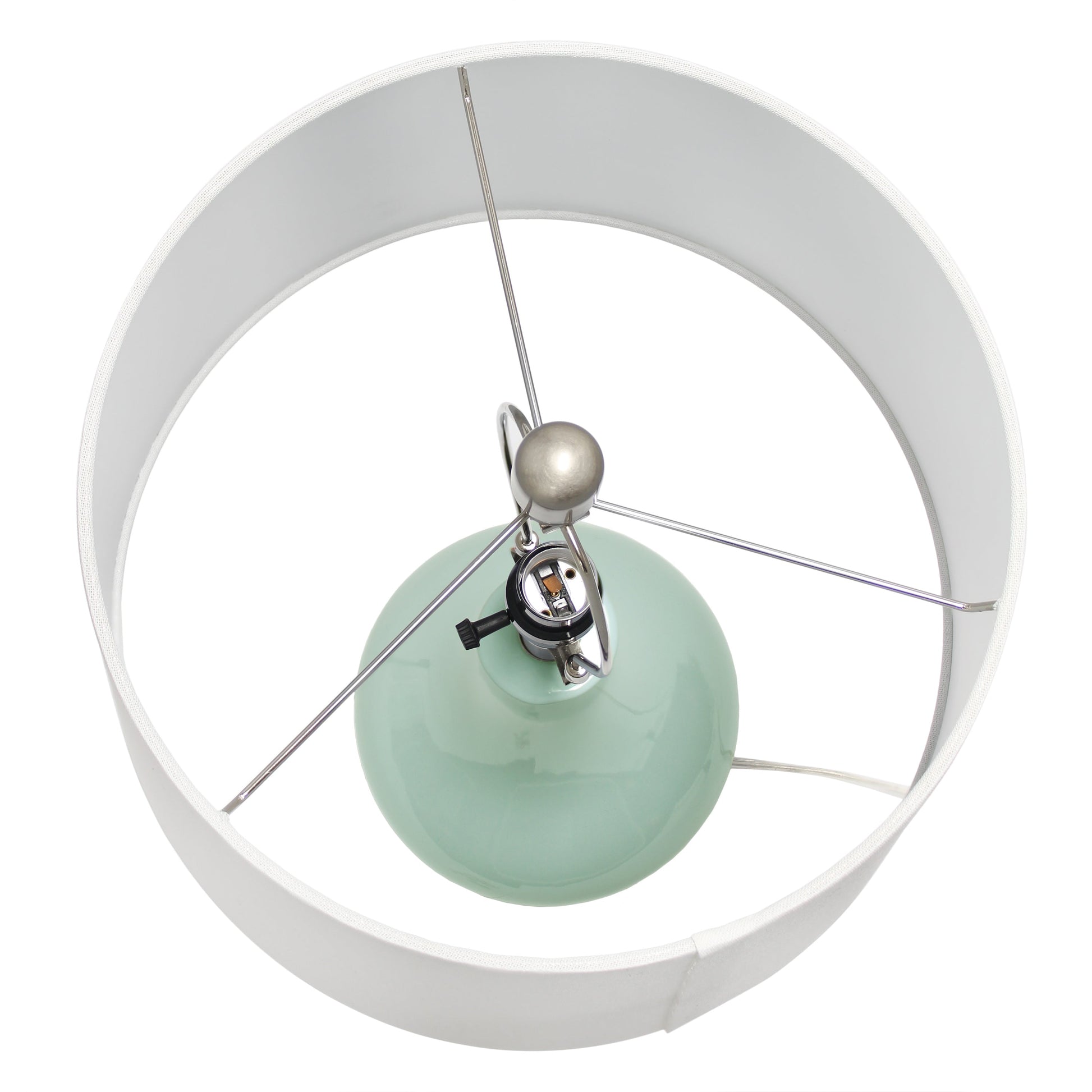 All The Rages Lalia Home Aqua Droplet Table Lamp With Fabric Shade