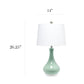All The Rages Lalia Home Aqua Droplet Table Lamp With Fabric Shade