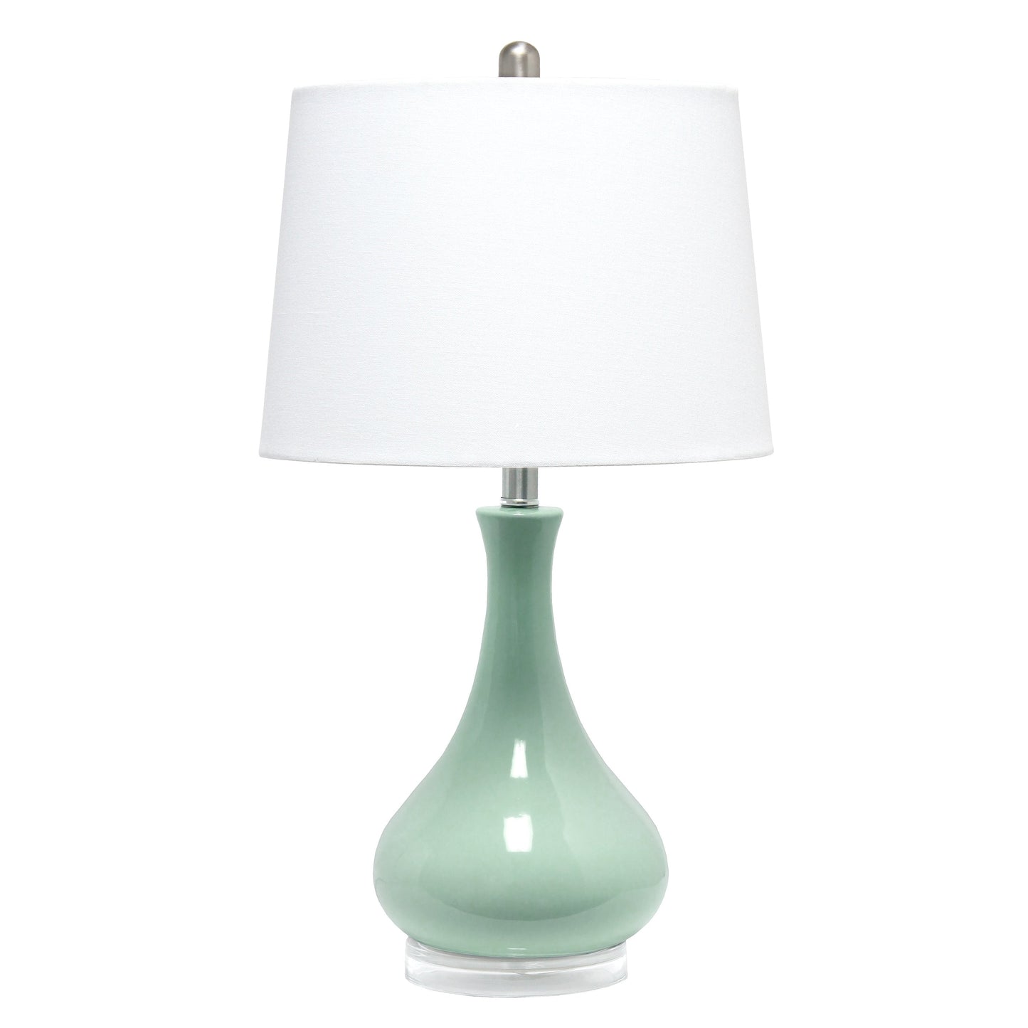 All The Rages Lalia Home Aqua Droplet Table Lamp With Fabric Shade