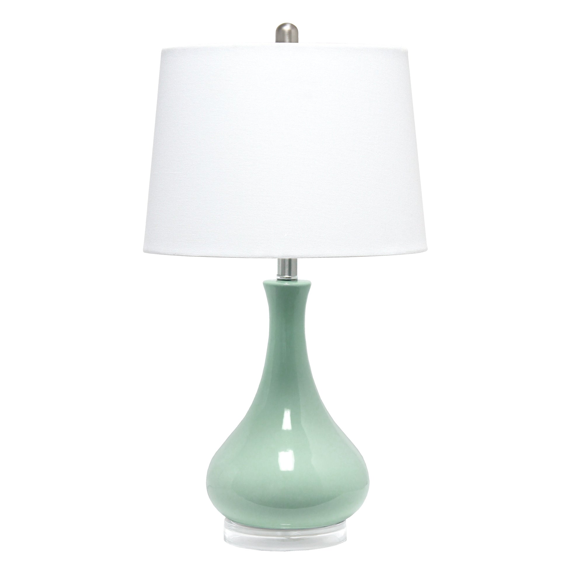 All The Rages Lalia Home Aqua Droplet Table Lamp With Fabric Shade