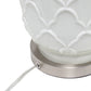 All The Rages Lalia Home Argyle Classic White Table Lamp With Fabric Shade