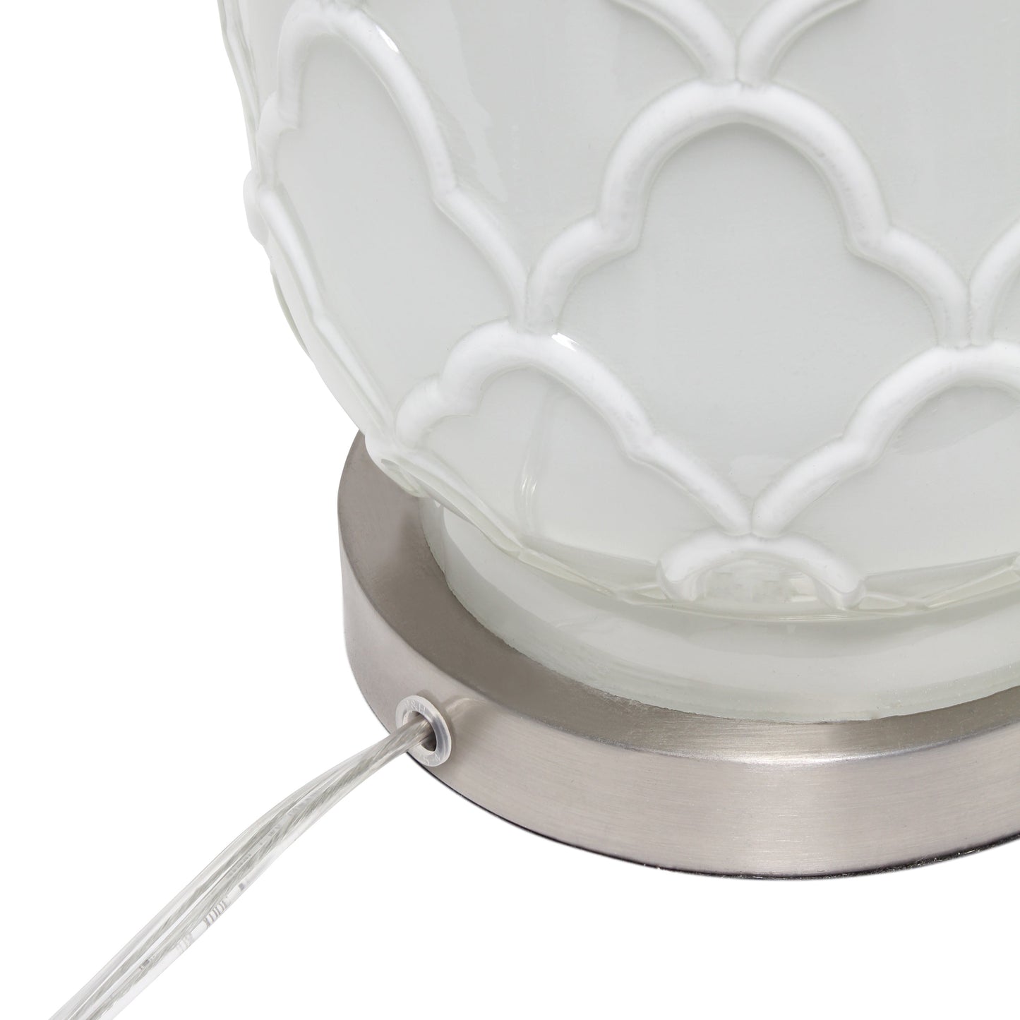 All The Rages Lalia Home Argyle Classic White Table Lamp With Fabric Shade