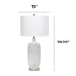 All The Rages Lalia Home Argyle Classic White Table Lamp With Fabric Shade