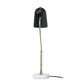 All The Rages Lalia Home Asymmetrical Marble & Metal Table Lamp With Black Sloped Shade