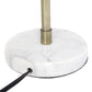All The Rages Lalia Home Asymmetrical Marble & Metal Table Lamp With Black Sloped Shade