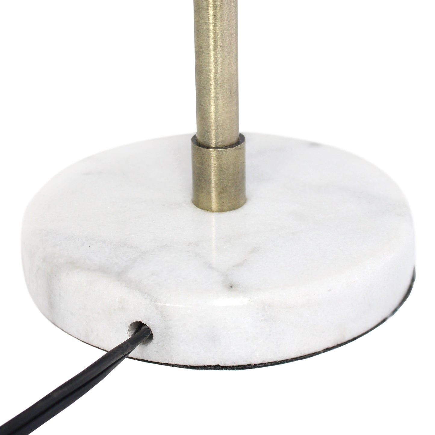 All The Rages Lalia Home Asymmetrical Marble & Metal Table Lamp With Black Sloped Shade