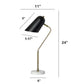 All The Rages Lalia Home Asymmetrical Marble & Metal Table Lamp With Black Sloped Shade