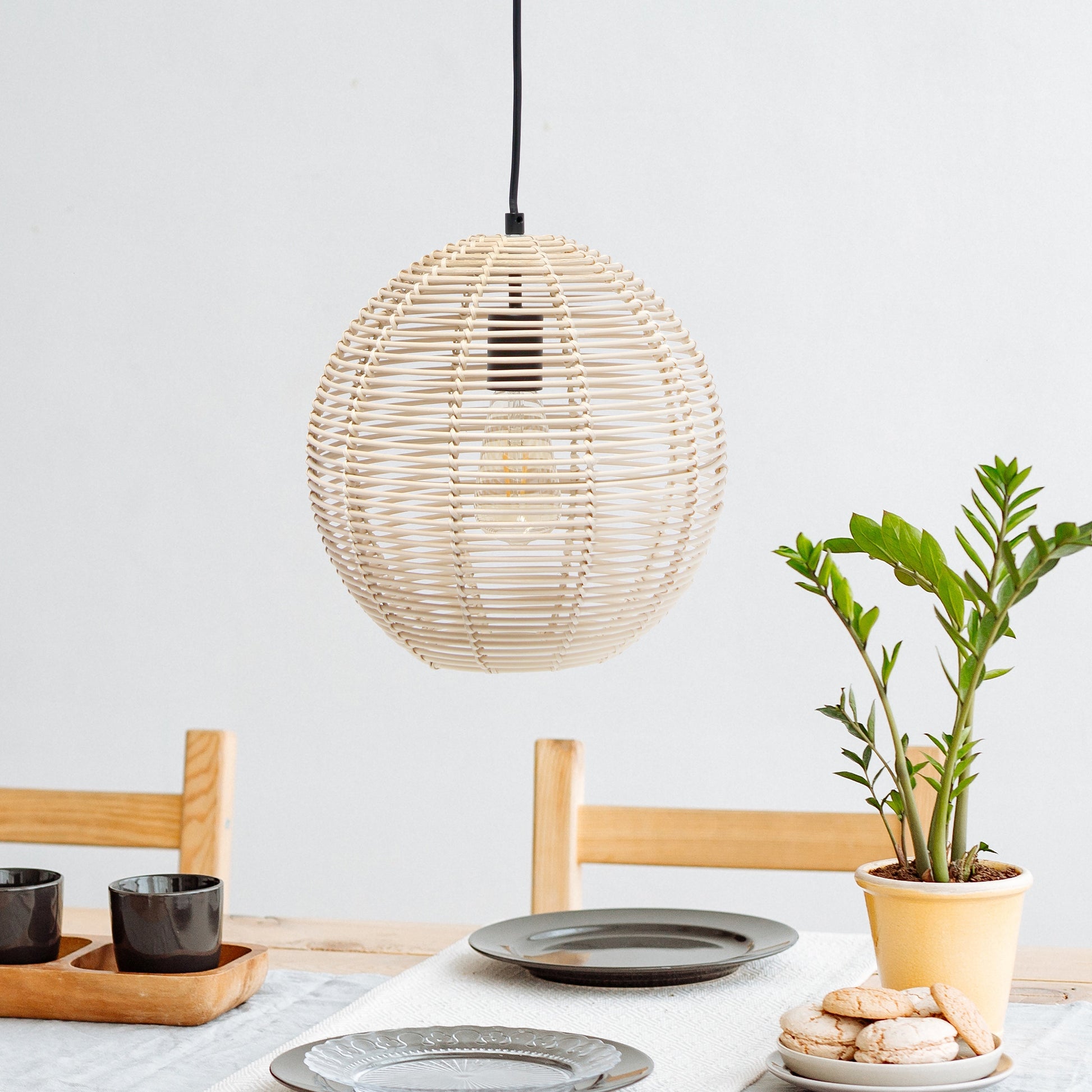 All The Rages Lalia Home Ball Shaped Rattan Pendant