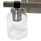 All The Rages Lalia Home Barnlit Brushed Nickel & Gray 2-Light Vanity Light With Clear Glass Shades