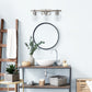 All The Rages Lalia Home Barnlit Brushed Nickel & Gray 3-Light Vanity Light With Clear Glass Shades