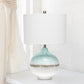 All The Rages Lalia Home Bayside Horizon Table Lamp In Aqua, Brown & White
