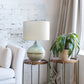 All The Rages Lalia Home Bayside Horizon Table Lamp In Aqua, Brown & White