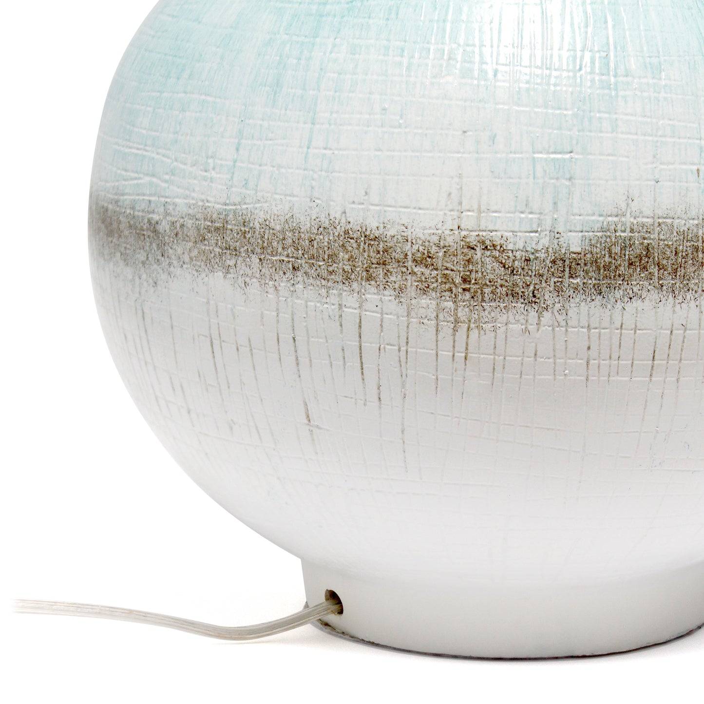 All The Rages Lalia Home Bayside Horizon Table Lamp In Aqua, Brown & White