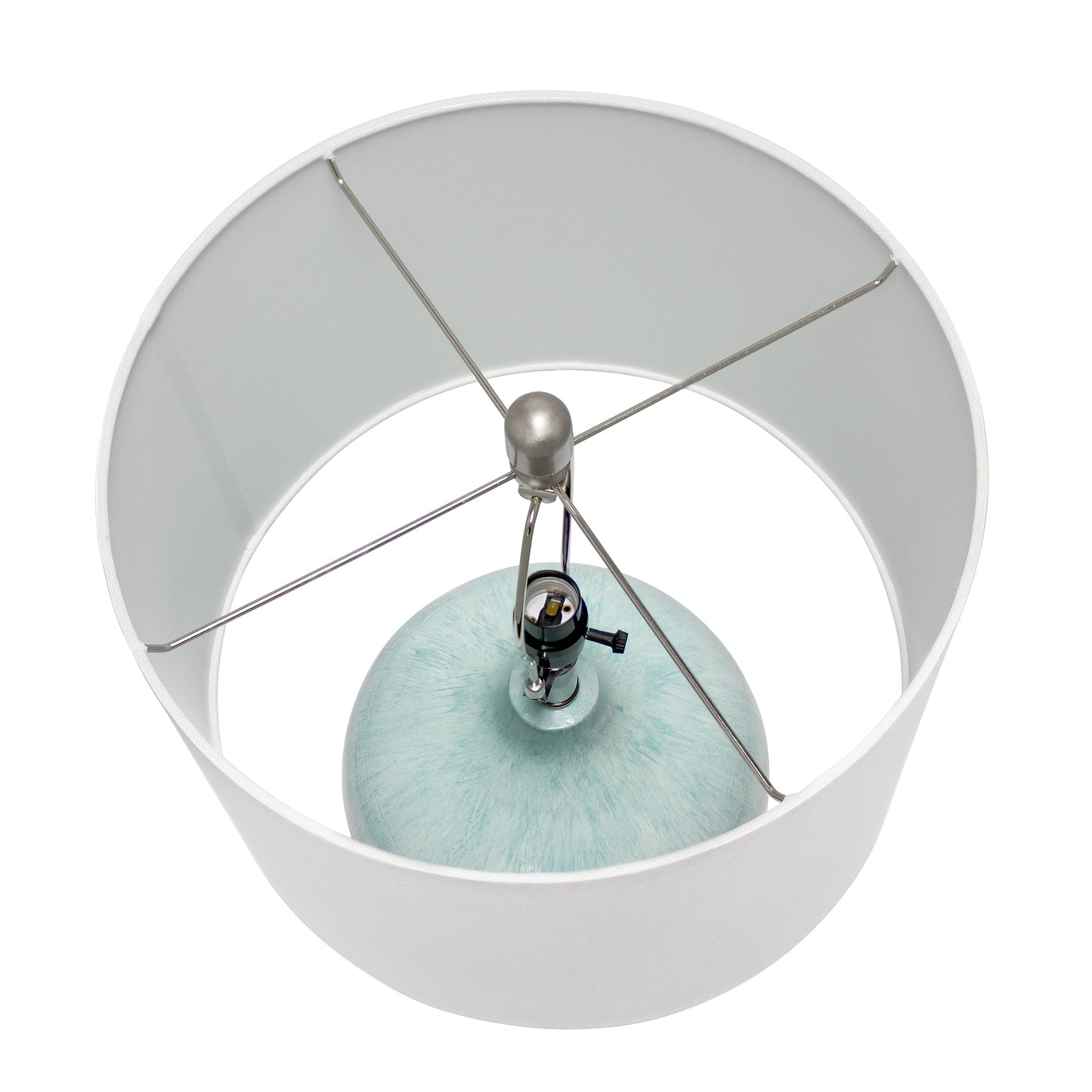 All The Rages Lalia Home Bayside Horizon Table Lamp In Aqua, Brown & White