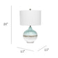 All The Rages Lalia Home Bayside Horizon Table Lamp In Aqua, Brown & White