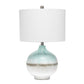 All The Rages Lalia Home Bayside Horizon Table Lamp In Aqua, Brown & White