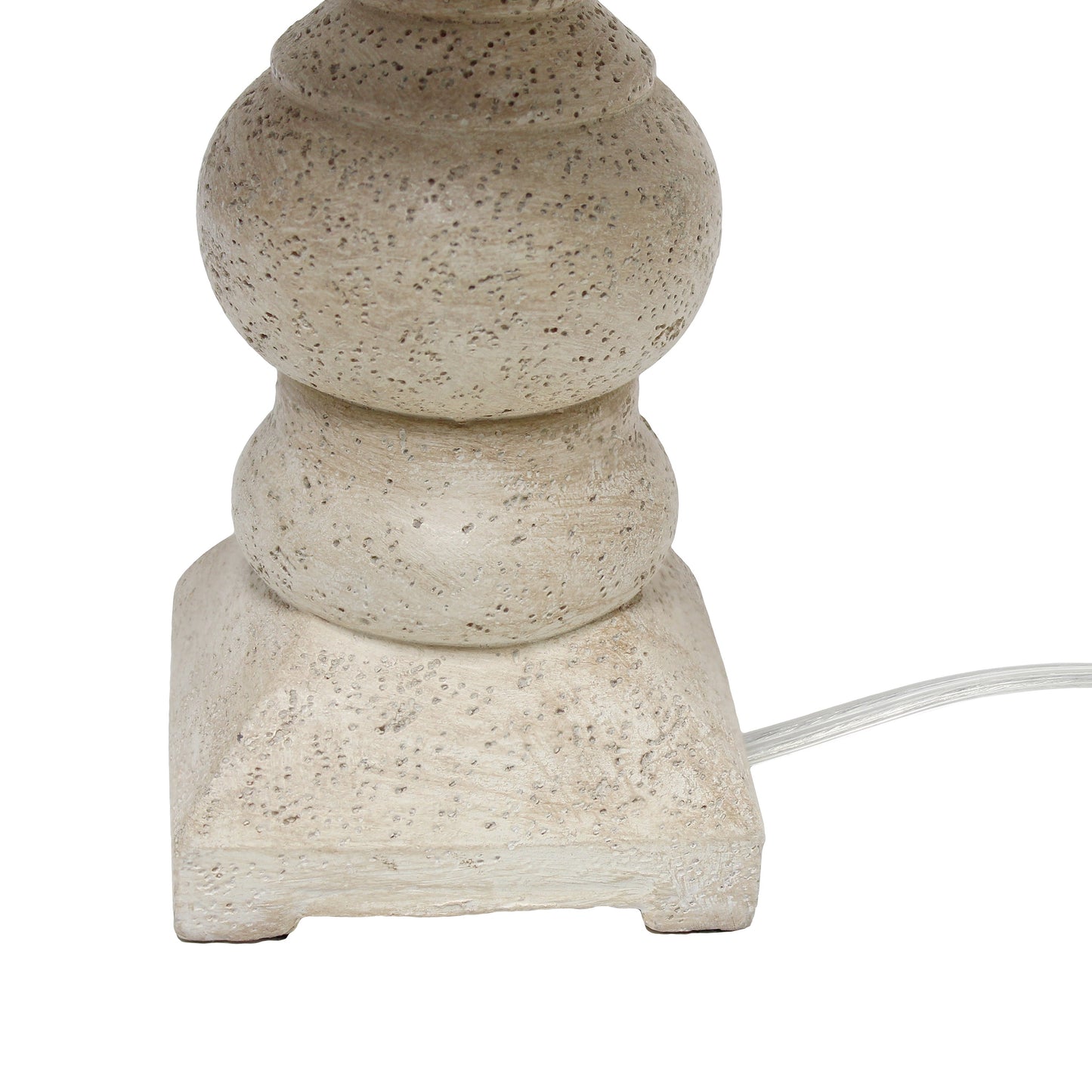 All The Rages Lalia Home Beige 13" Organix Rustic Farmhouse Distressed Neutral Resin Base Mini Table Desk Lamp With Beige Fabric Shade