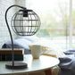 All The Rages Lalia Home Black Arched Metal Cage Table Lamp