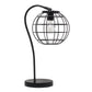 All The Rages Lalia Home Black Arched Metal Cage Table Lamp