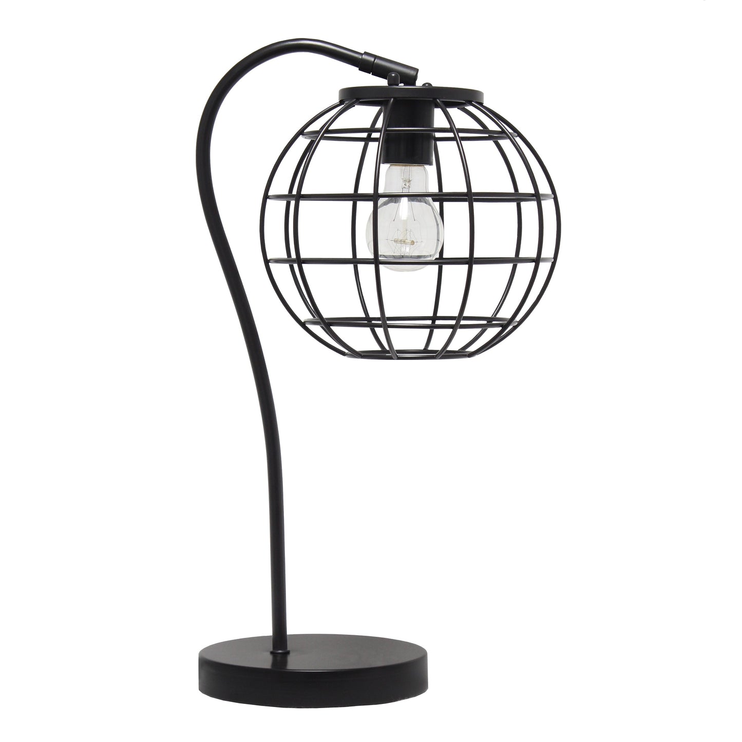 All The Rages Lalia Home Black Arched Metal Cage Table Lamp