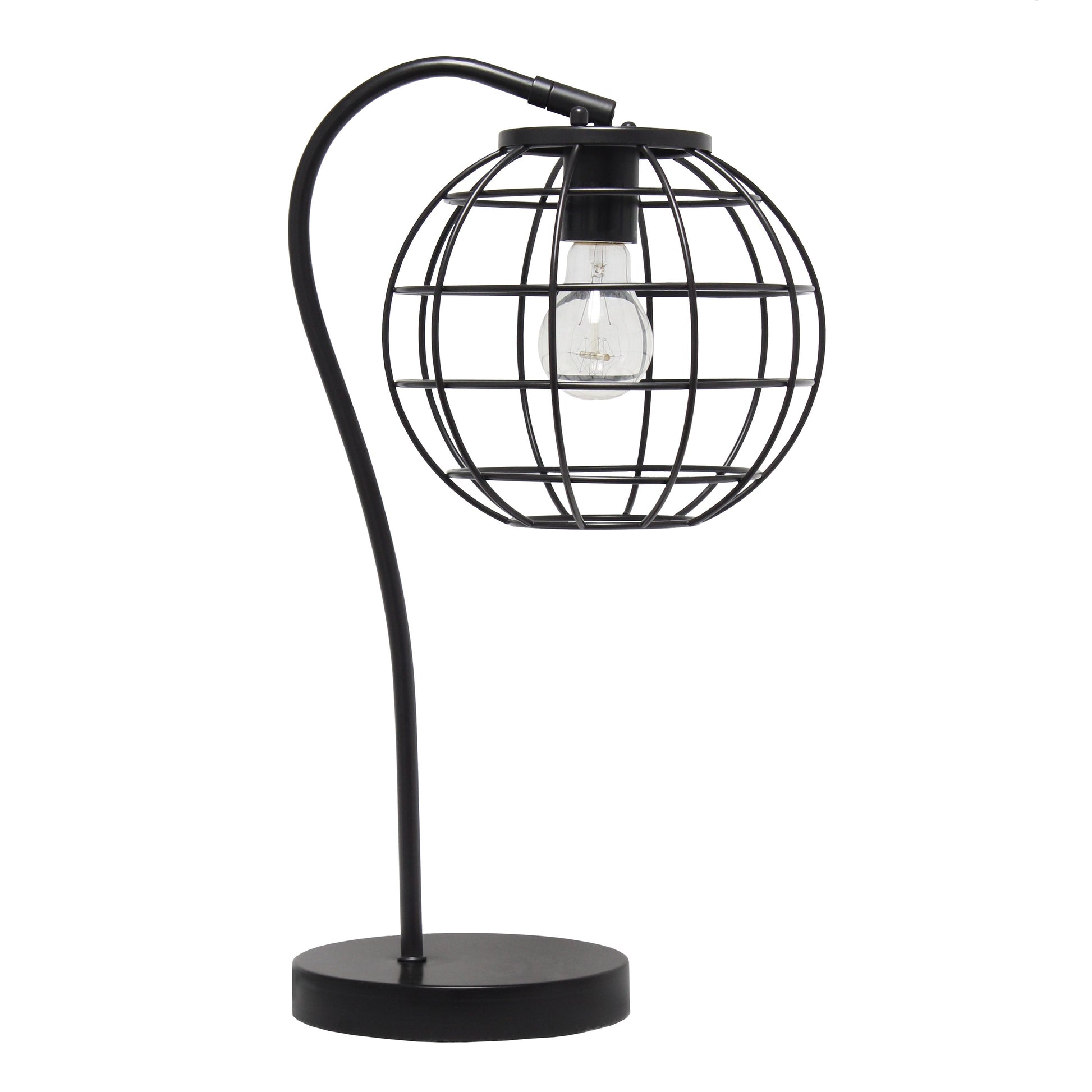 All The Rages Lalia Home Black Arched Metal Cage Table Lamp