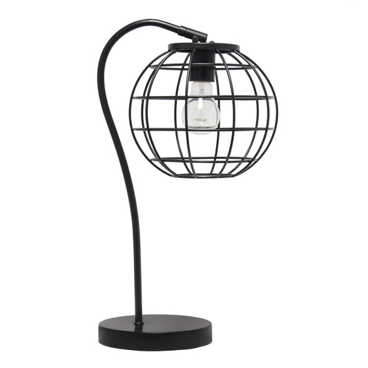 All The Rages Lalia Home Black Arched Metal Cage Table Lamp