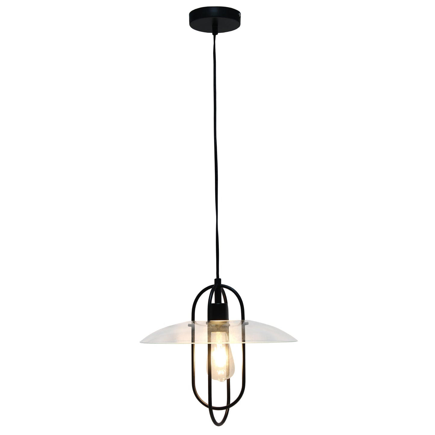 All The Rages Lalia Home Black Elongated Metal Pendant Light