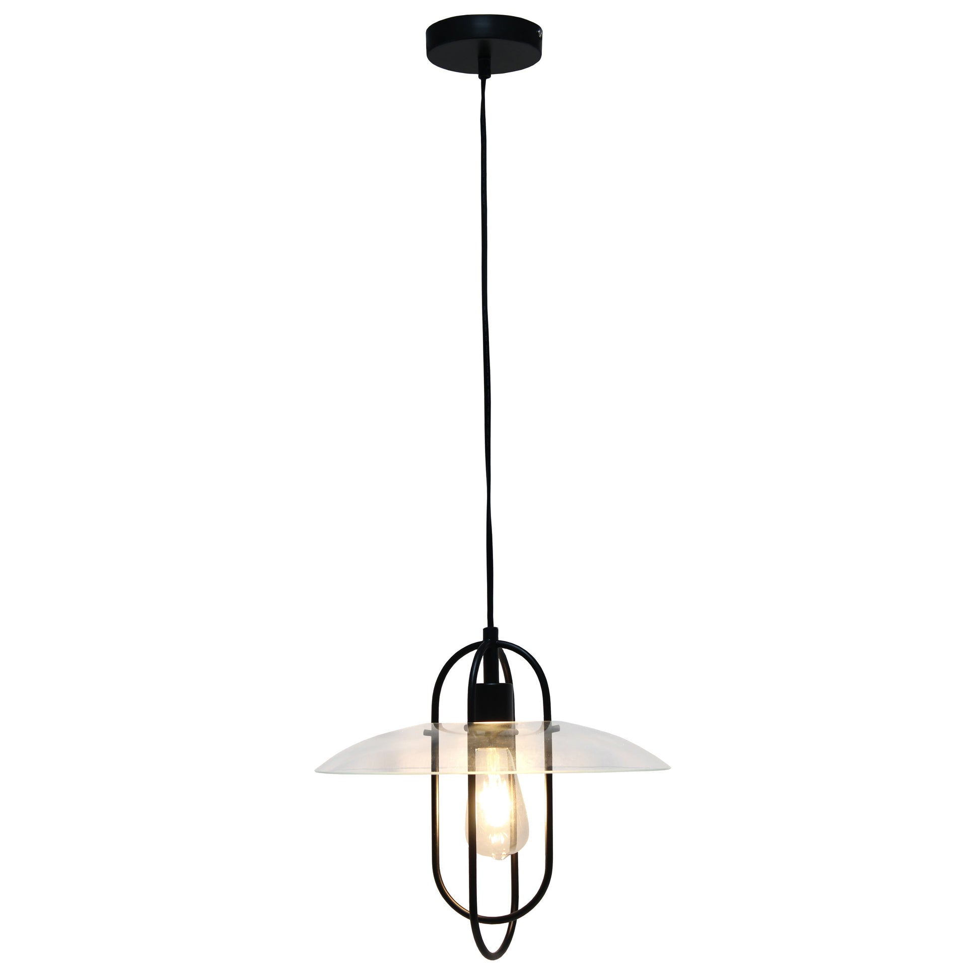 All The Rages Lalia Home Black Elongated Metal Pendant Light