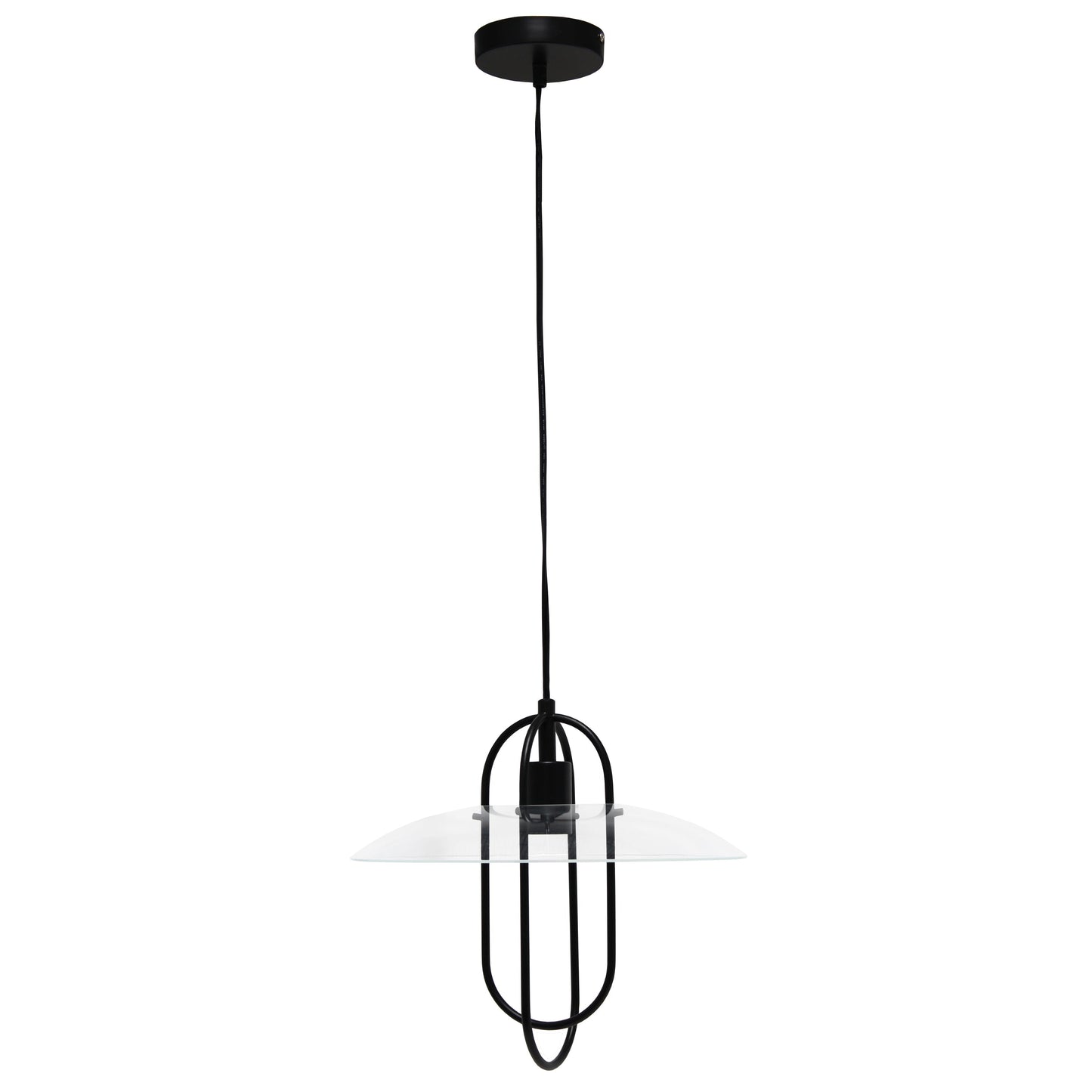 All The Rages Lalia Home Black Elongated Metal Pendant Light