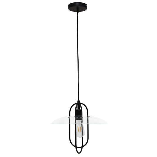All The Rages Lalia Home Black Elongated Metal Pendant Light
