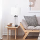 All The Rages Lalia Home Black Entrapped Glass Table Lamp With White Fabric Shade