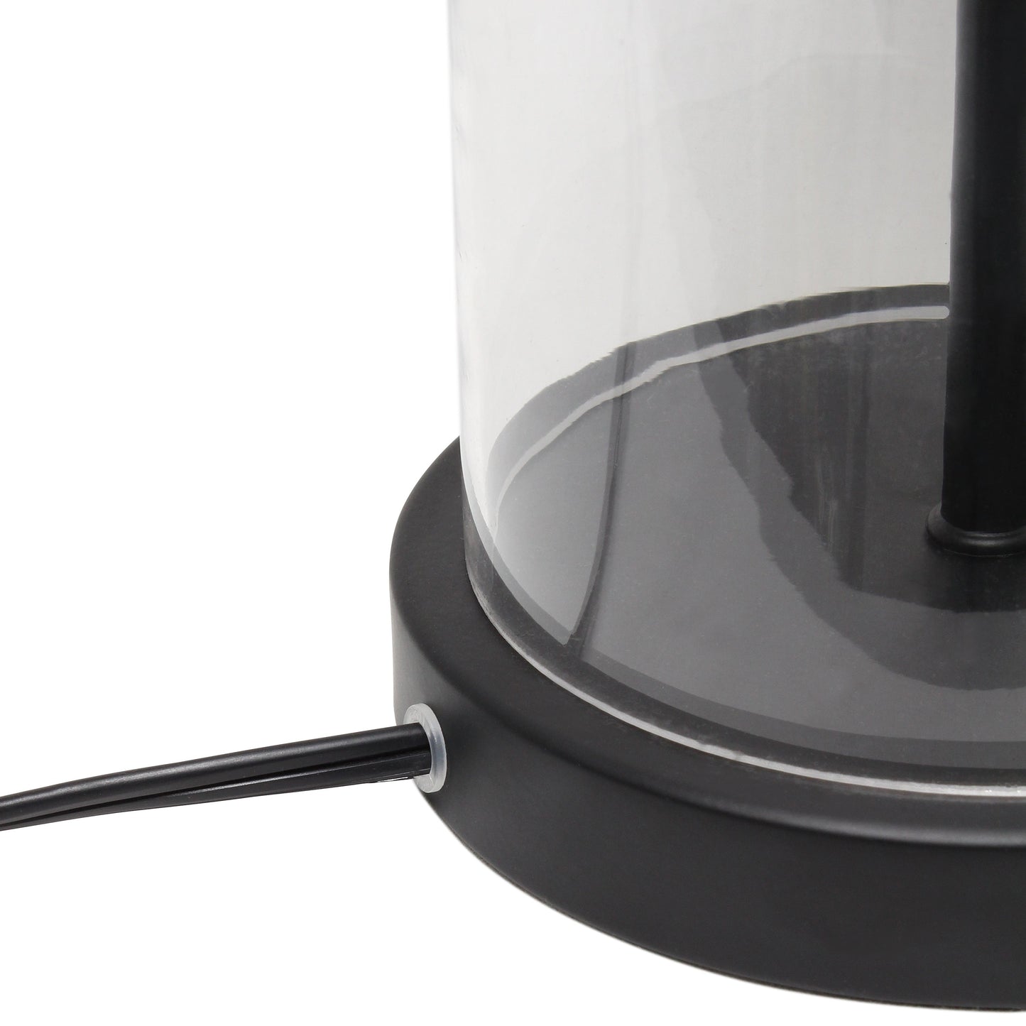 All The Rages Lalia Home Black Entrapped Glass Table Lamp With White Fabric Shade