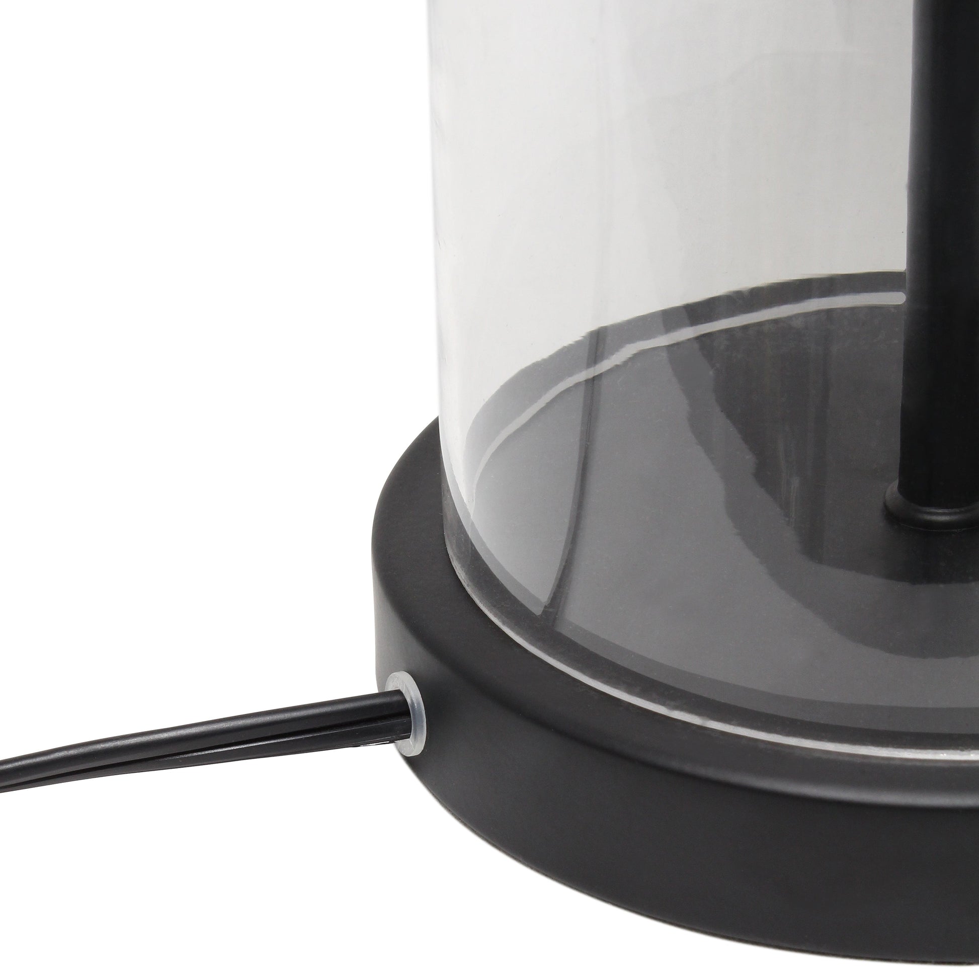 All The Rages Lalia Home Black Entrapped Glass Table Lamp With White Fabric Shade