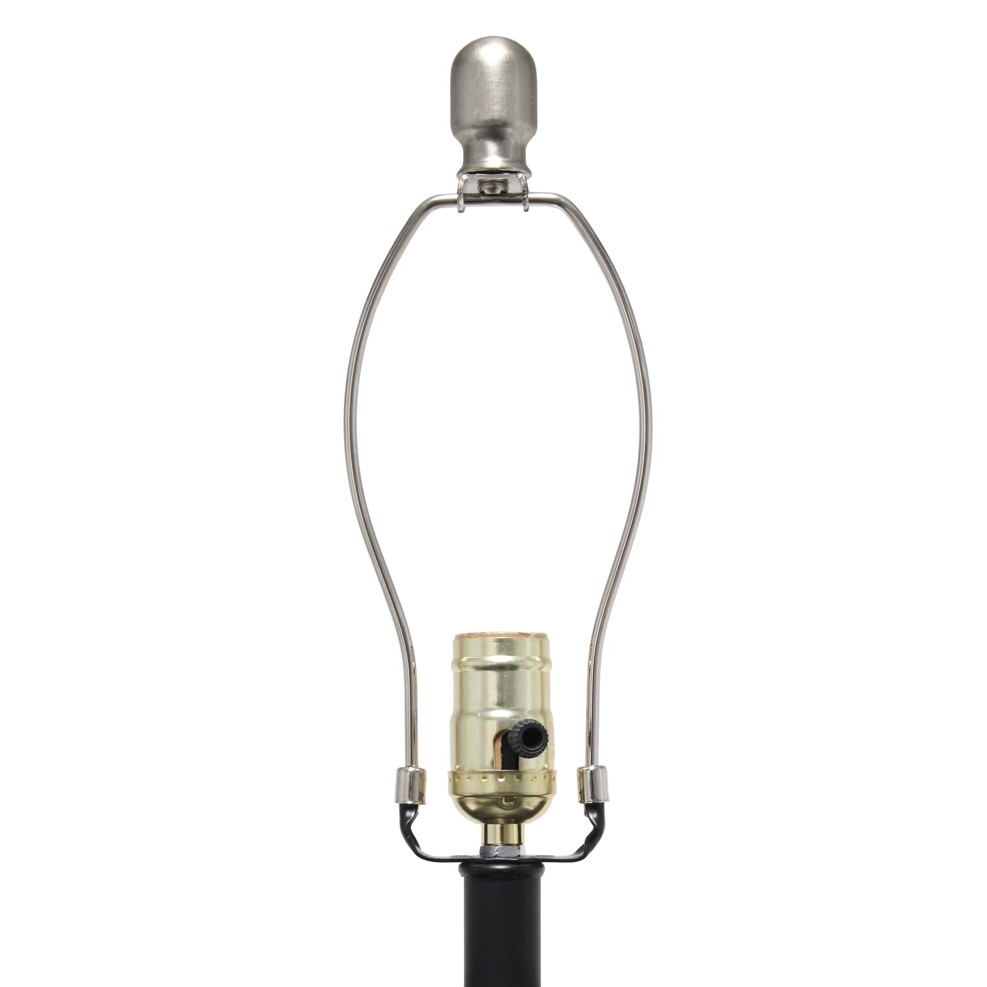 All The Rages Lalia Home Black Entrapped Glass Table Lamp With White Fabric Shade