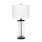 All The Rages Lalia Home Black Entrapped Glass Table Lamp With White Fabric Shade