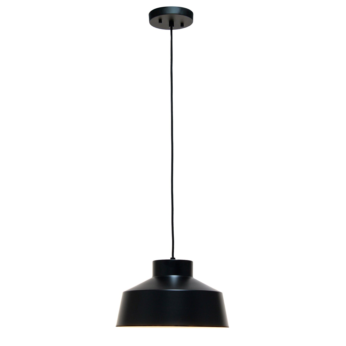 All The Rages Lalia Home Black Industrial Barn Pendant