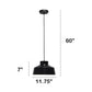 All The Rages Lalia Home Black Industrial Barn Pendant