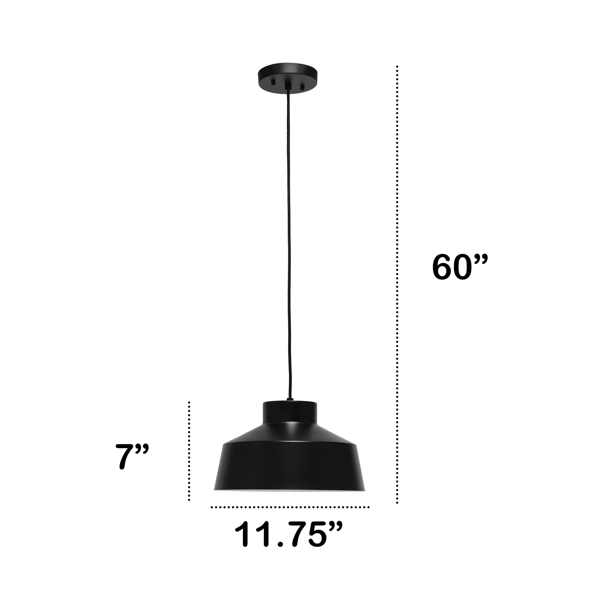 All The Rages Lalia Home Black Industrial Barn Pendant