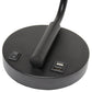 All The Rages Lalia Home Black Iron Table Lamp With USB Port & Glass Shade