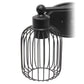All The Rages Lalia Home Black Ironhouse 2-Light Vanity Light With Industrial Decorative Cage Shades