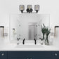 All The Rages Lalia Home Black Ironhouse 3-Light Vanity Light With Industrial Decorative Cage Shades