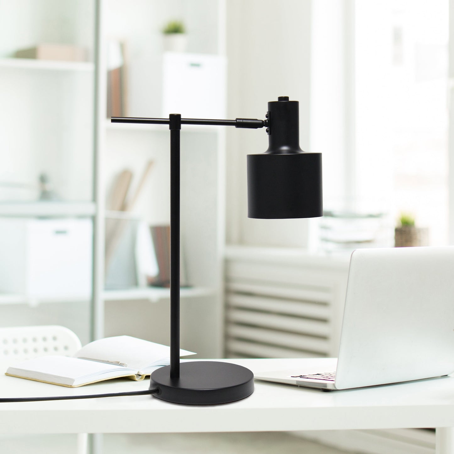 All The Rages Lalia Home Black Mid Century Modern Metal Table Lamp