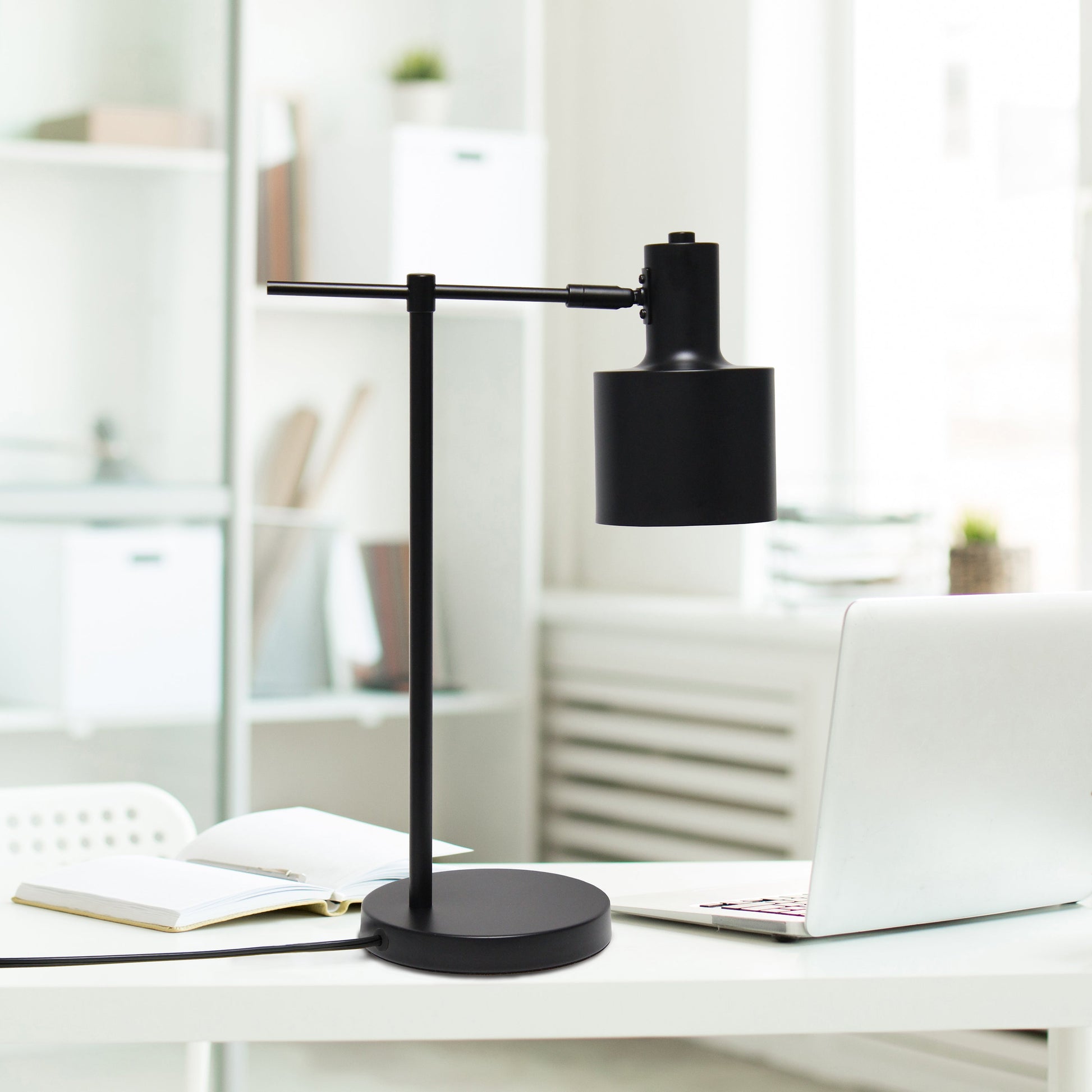 All The Rages Lalia Home Black Mid Century Modern Metal Table Lamp