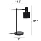 All The Rages Lalia Home Black Mid Century Modern Metal Table Lamp