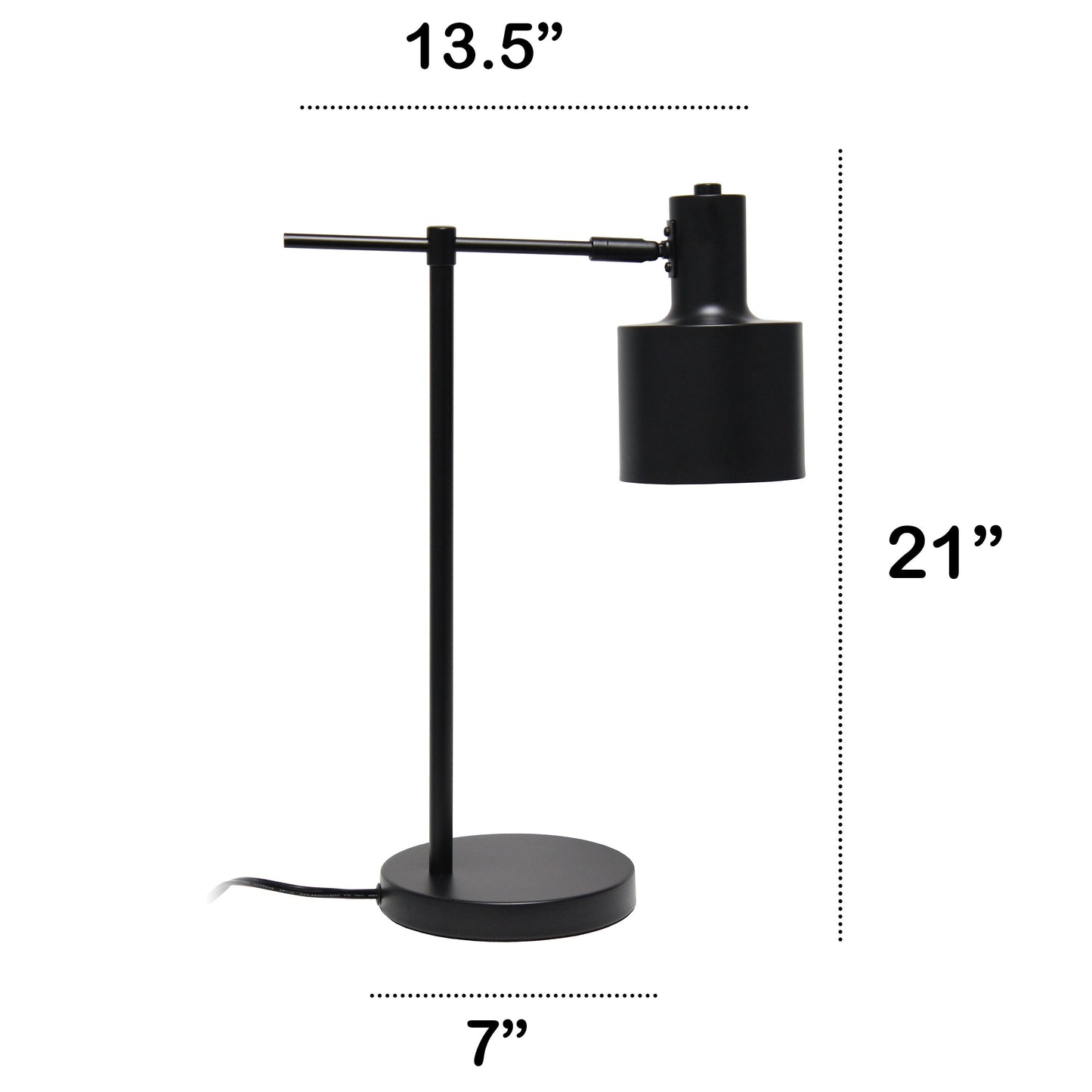 All The Rages Lalia Home Black Mid Century Modern Metal Table Lamp